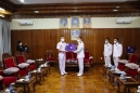 เมื่อ ๙ พ.ย.๖๔ น.อ.ชวัลวิทย์ ผ่องใส ผชท.ทรไทย/ย่างกุ้ง ได้เข้าเยี่ยมคำนับ พล.ร.ต.โกโกจ่อ (Radm.Ko Ko Kyaw) Director General,Myanmar Coast Guard ณ บก.ทรภ.อิรวดี ย่างกุ้ง 
